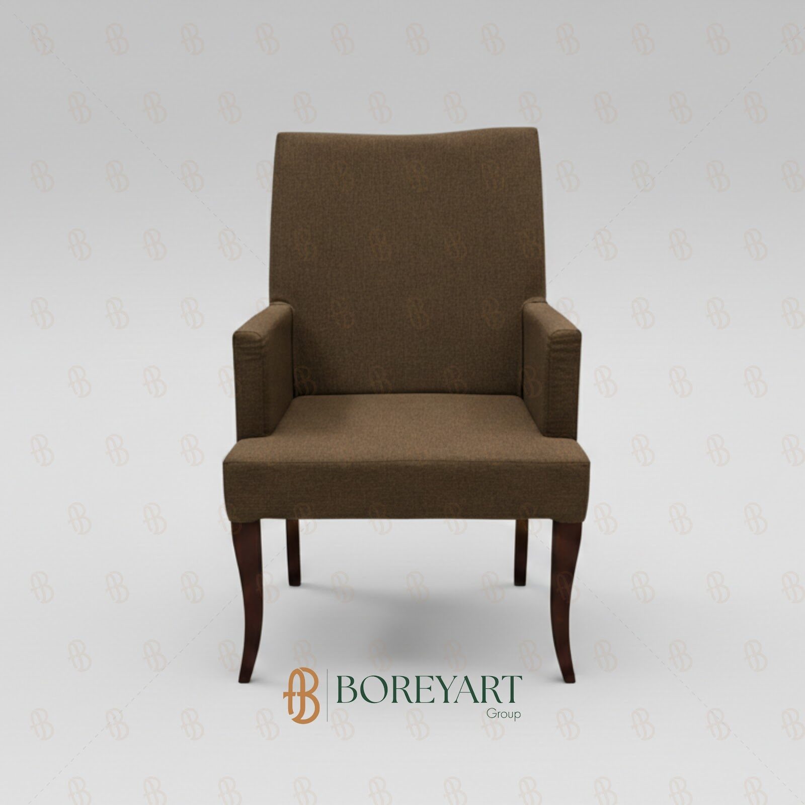 Cadeira pastoral estofada em Linho para igrejas | Boreyart